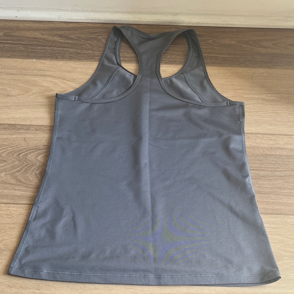 Nike Women's Charcoal Gray Racerback Tank Top - Small - Picture 3 of 3